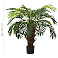 Miniatyrbild 6 av 6: vidaXL Konstväxt kottepalm med kruka 90 cm grön Grön