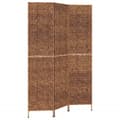 vidaXL Rumsavdelare 3 paneler brun 122x180 cm vattenhyacint Brun