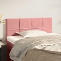 Miniatyrbild 1 av 8: vidaXL Sänggavel rosa 90x5x78/88 cm sammet Rosa
