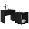 Miniatyrbild 2 av 6: vidaXL Soffbord set svart 48x30x45 cm konstruerat trä Svart
