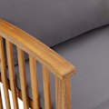 Miniatyrbild 8 av 10: vidaXL Loungeset med dynor 4 delar massivt akaciaträ grå