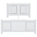 Miniatyrbild 6 av 9: vidaXL Elementskydd MDF vit 205 cm Vit