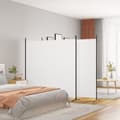 vidaXL Rumsavdelare 3 paneler vit 525x180 cm tyg Vit
