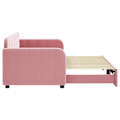 Miniatyrbild 3 av 9: vidaXL Dagbädd utdragbar rosa 80x200 cm sammet Rosa