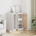 Miniatyrbild 3 av 10: vidaXL Skänkar 2 st vit 31,5x34x75 cm massiv furu Vit