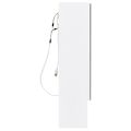 Miniatyrbild 6 av 10: vidaXL LED-Spegelskåp för badrum vit 80x15x60 cm MDF Vit