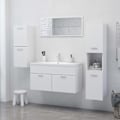 Miniatyrbild 9 av 10: vidaXL Badrumsskåp vit 30x30x130 cm konstruerat trä Vit