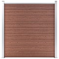 Miniatyrbild 8 av 10: vidaXL WPC-staketpanel 1 fyrkantig + 1 vinklad 273x186 cm brun Brun