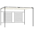 Miniatyrbild 1 av 7: vidaXL Paviljong med infällbart tak 3x4x2,3 m gräddvit 180 g/m² Creme