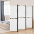 vidaXL Rumsavdelare 5 paneler vit 250x180 cm tyg Vit