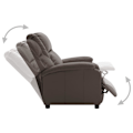 Miniatyrbild 4 av 9: vidaXL Reclinerfåtölj brun konstläder Brun