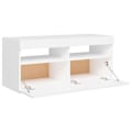 Miniatyrbild 8 av 10: vidaXL TV-bänk med LED-belysning vit 90x35x40 cm Vit