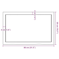 Miniatyrbild 9 av 9: vidaXL Bordsskiva mörkbrun 80x50x(2-6) cm behandlad massiv ek Brun