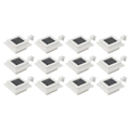 Miniatyrbild 1 av 10: vidaXL Solcellslampor 12 st LED fyrkantiga 12 cm vit Vit