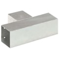 Miniatyrbild 5 av 8: vidaXL Stolpbeslag 4 st T-form galvaniserad metall 91x91 mm Silver