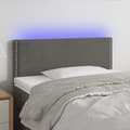 vidaXL Sänggavel LED mörkgrå 100x5x78/88 cm sammet Grå