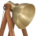 Miniatyrbild 5 av 10: vidaXL Golvlampa mässing E27 massivt mangoträ Brun