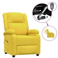 Miniatyrbild 1 av 10: vidaXL Elektrisk Reclinerfåtölj gul tyg Gul