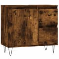 vidaXL Badrumsskåp rökfärgad ek 65x33x60 cm konstruerat trä Brun