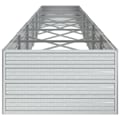 Miniatyrbild 5 av 7: vidaXL Odlingslåda upphöjd galvaniserat stål 480x80x45 cm silver Silver