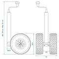 Miniatyrbild 7 av 7: ProPlus Dubbelt stödhjul för släpvagn med plastfälg 26 x 8,5 cm 341508