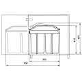 Miniatyrbild 10 av 10: Hailo Sophink för skåp Multi-Box Duo strl L 2x14 L gräddvit 3659-001 Creme