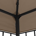 Miniatyrbild 5 av 9: vidaXL Paviljong med ljusslinga LED 3x3 m taupe Taupe