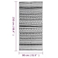 Miniatyrbild 7 av 7: vidaXL Utomhusmatta ARAKIL svart 80x250 cm PP Svart