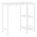 Miniatyrbild 2 av 8: vidaXL Datorbord vit 80x40x72 cm MDF och metall Vit