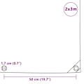 Miniatyrbild 6 av 6: vidaXL Presenning 650 g/m² 2x3 m grå grå