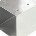 Miniatyrbild 6 av 8: vidaXL Stolpbeslag 4 st T-form galvaniserad metall 81x81 mm Silver