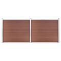 vidaXL Staketpaneler WPC 353x146 cm brun Brun