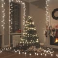 vidaXL Ljusslinga med 300 LED kallvit 30 m PVC Cold white