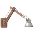 vidaXL Vägglampa industriell stil silver rund E27 Silver