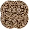 Miniatyrbild 1 av 4: vidaXL Bordstabletter 4 st mörkbrun 38 cm rund jute Brun