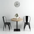 vidaXL Bistrobord MDF och stål rund 80x75 cm ekfärgad Beige