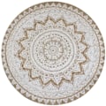 Miniatyrbild 1 av 6: vidaXL Jutematta flätad tryckmönster rund 120 cm Beige