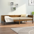 Miniatyrbild 7 av 10: vidaXL Dagbädd honungsbrun 80x200 cm massiv furu Brun