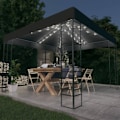 Miniatyrbild 1 av 9: vidaXL Paviljong med ljusslinga LED 3x3 m antracit Antracit