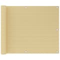 vidaXL Balkongskärm beige 75x400 cm HDPE Beige