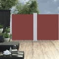 vidaXL Infällbar sidomarkis brun 140x600 cm Brun