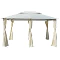 vidaXL Paviljong med draperier 4x3 m vit Vit
