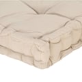 Miniatyrbild 5 av 7: vidaXL Dyna till pallsoffa bomull 120x80x10 cm beige Beige