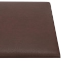 Miniatyrbild 6 av 8: vidaXL Väggpaneler 12 st brun 90x30 cm konstläder 3,24 m² Brun