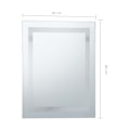 Miniatyrbild 9 av 9: vidaXL Badrumsspegel LED med touch-sensor 60x80 cm Silver