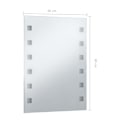 Miniatyrbild 7 av 7: vidaXL Badrumsspegel LED 60x80 cm Silver