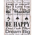 Miniatyrbild 3 av 5: vidaXL Väggmonterad klädhängare med 6 krokar FAMILY RULES 120x40 cm multifärg