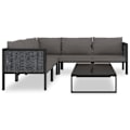 Miniatyrbild 3 av 10: vidaXL Loungeset 6 delar med dynor konstrotting antracit Antracit