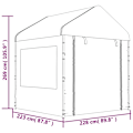 Miniatyrbild 8 av 8: vidaXL Paviljong med tak vit 20,07x2,28x2,69 m polyeten Vit