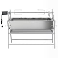 Miniatyrbild 2 av 10: vidaXL BBQ i järn och rostfritt stål med grillspätt Silver
